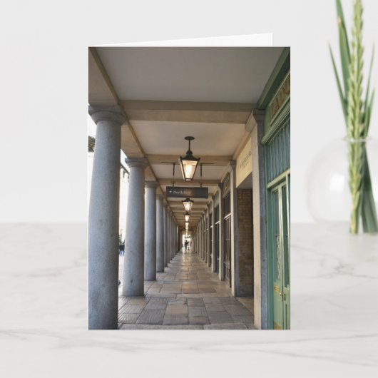 コヴェントガーデンクリスマスモーニングの静かな瞬間 カード (正面)