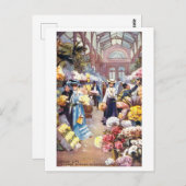 コヴェントガーデンフラワーマーケットロンドンヴィンテージ ポストカード (正面/裏面)