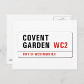 コヴェントガーデンロンドン通りサイン ポストカード (正面/裏面)