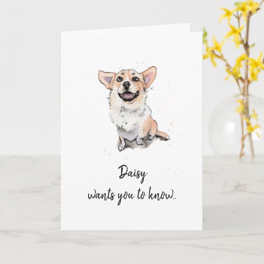 コーおもしろいギカスタマイズ父の日のカード カード (黄色い花)