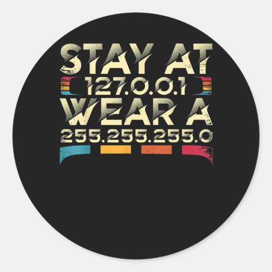コーおもしろいディングエンジニアミームの滞在時間127.0.0.1 ラウンドシール (正面)