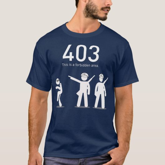 コーおもしろいディングギフト403これは禁止された領域である Tシャツ (正面)