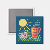 コーおもしろいヒーと陽性引用文 マグネット (正面/裏面)