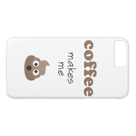 コーおもしろいヒーを飲むと絵文字のフレーズがウンチになる Case-Mate iPhoneケース (裏面(横))