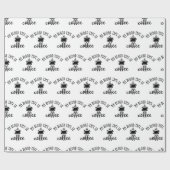 コーおもしろいヒー好きのデザイン。私の血液型はコーヒー ラッピングペーパー (フラット)