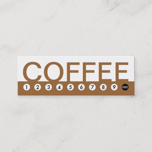 コーはっきりしたヒー顧客ロイヤリティ ロイヤリティカード (正面)