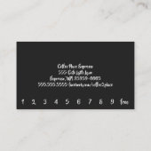 コーぶら下がったヒー·パンチ·カードの向こうにあるノート ロイヤリティカード (裏面)