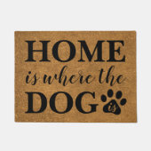 コーアプリント | 犬をテーマにしたフェイクコーア ドアマット (正面)