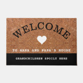 コーア素朴ーナアンドパパズハウスへようこそ ドアマット (正面)