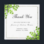 コーエレガントナーFern Decoration'結婚s Thank You マグネット<br><div class="desc">コーナ結婚ー感謝していファーンの装飾と銀のグリッターフレームとクラッシーのマグネット。すべての文字、フォント、フォント文字の色は完全にあなたの要件を満たすためにカスタマイズ可能もしで、あなたは救済あなたの製品や合わせ製品を望むまたはカスタマイズ、私の店を通して私を喜んで幸せになります。</div>