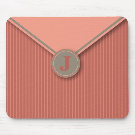 コーエレガントルパーソナライズされたモノグラムのマウスパッド マウスパッド (正面)