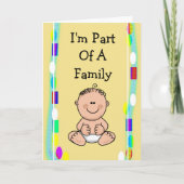 コーカサスの漫画ベビーの採用発表カード 案内状 (正面)