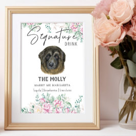 コーカサスの羊飼い犬の署名ドリンクの看板 ポスター