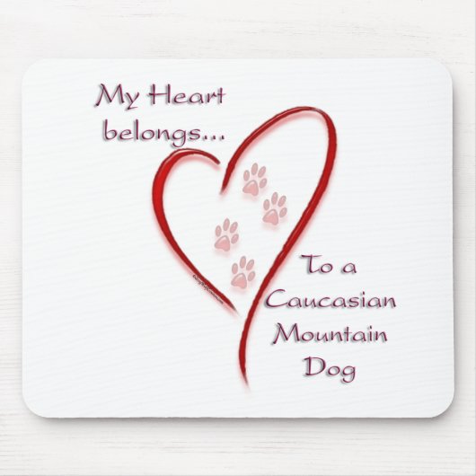 コーカサス山犬ハートが属する マウスパッド (正面)