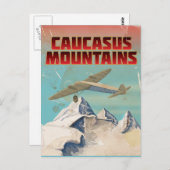 コーカサス山脈ヴィンテージ旅行ポスター ポストカード (正面/裏面)