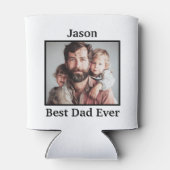 コーカサス最高のア系アメリカ人を常にパーソナライズしたパパ 缶クーラー (裏面)