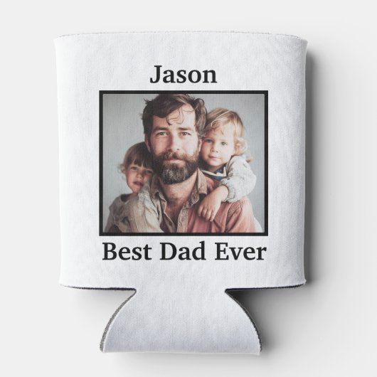 コーカサス最高のア系アメリカ人を常にパーソナライズしたパパ 缶クーラー (裏面)