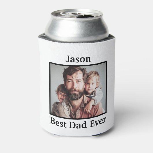コーカサス最高のア系アメリカ人を常にパーソナライズしたパパ 缶クーラー (缶裏面)