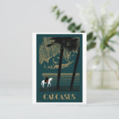 コーカサス・ヴィンテージ旅行ポスター復元 ポストカード (スタンド正面)