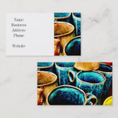 コーカラフルヒー愛好家向けのコーヒーマグカップの贈り物 名刺 (正面/裏面)