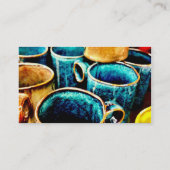 コーカラフルヒー愛好家向けのコーヒーマグカップの贈り物 名刺 (裏面)