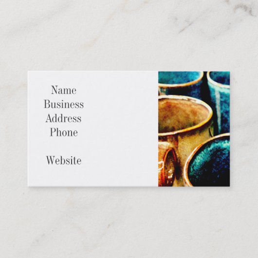 コーカラフルヒー愛好家向けのコーヒーマグカップの贈り物 名刺 (正面)