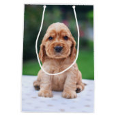 コーカースパニエル犬子犬 ミディアムペーパーバッグ (裏面)