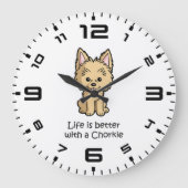 コーキーは人生の方が良い ラージ壁時計 (正面)