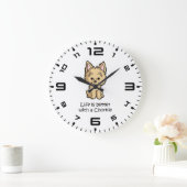 コーキーは人生の方が良い ラージ壁時計 (ホーム)