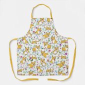 コーギおもしろいドッグフローラエプロン エプロン (正面)