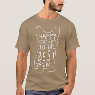 コーギおもしろいハッピーファーザーズ最高のデーへコーギパパE Tシャツ