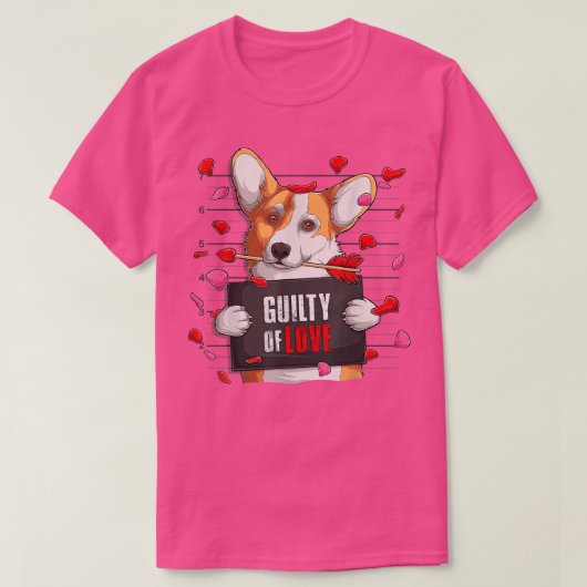 コーギおもしろいペンブロークウェルシュ所有者愛犬家ハート Tシャツ (デザイン正面)
