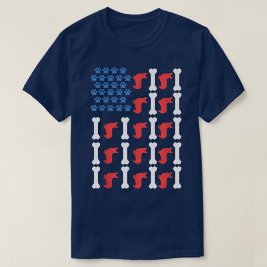 コーギおもしろいポーズ州旗アメリカ合衆国犬の恋人 Tシャツ (デザイン正面)