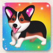 コーギおもしろい子犬 コースター (正面)