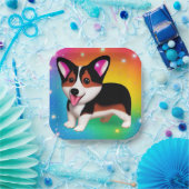 コーギおもしろい子犬 ペーパープレート (パーティー)