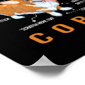 コーギおもしろい犬構造 ポスター (角)