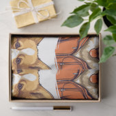 コーギおもしろい着用フード付きスウェットシャツ 薄葉紙 (ギフト)