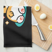 コーギお尻と昼寝ビーブス – かわいい眠り犬 キッチンタオル (四つ折り)