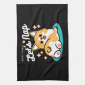 コーギお尻と昼寝ビーブス – かわいい眠り犬 キッチンタオル (縦)