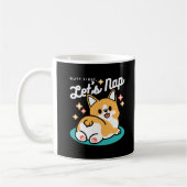 コーギお尻と昼寝ビーブス – かわいい眠り犬 コーヒーマグカップ (左)