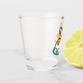 コーギお尻と昼寝ビーブス – かわいい眠り犬 ショットグラス (左)