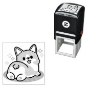 コーギお尻と昼寝ビーブス – かわいい眠り犬 セルフインキングスタンプ (インサイチュ)