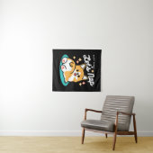 コーギお尻と昼寝ビーブス – かわいい眠り犬 タペストリー (インサイチュ(横))