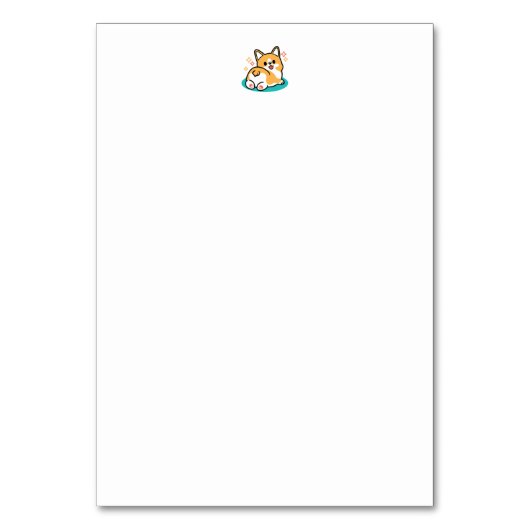 コーギお尻と昼寝ビーブス – かわいい眠り犬 テーブルナンバー (裏面)