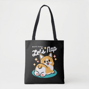 コーギお尻と昼寝ビーブス – かわいい眠り犬 トートバッグ