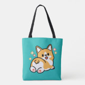 コーギお尻と昼寝ビーブス – かわいい眠り犬 トートバッグ (裏面)
