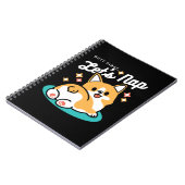 コーギお尻と昼寝ビーブス – かわいい眠り犬 ノートブック (左側)