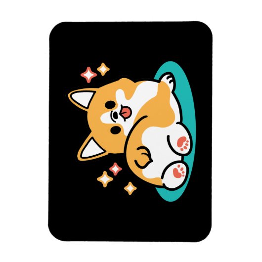 コーギお尻と昼寝ビーブス – かわいい眠り犬 マグネット (縦)