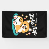 コーギお尻と昼寝ビーブス – かわいい眠り犬 横断幕 (横)
