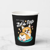 コーギお尻と昼寝ビーブス – かわいい眠り犬 紙コップ (裏面)
